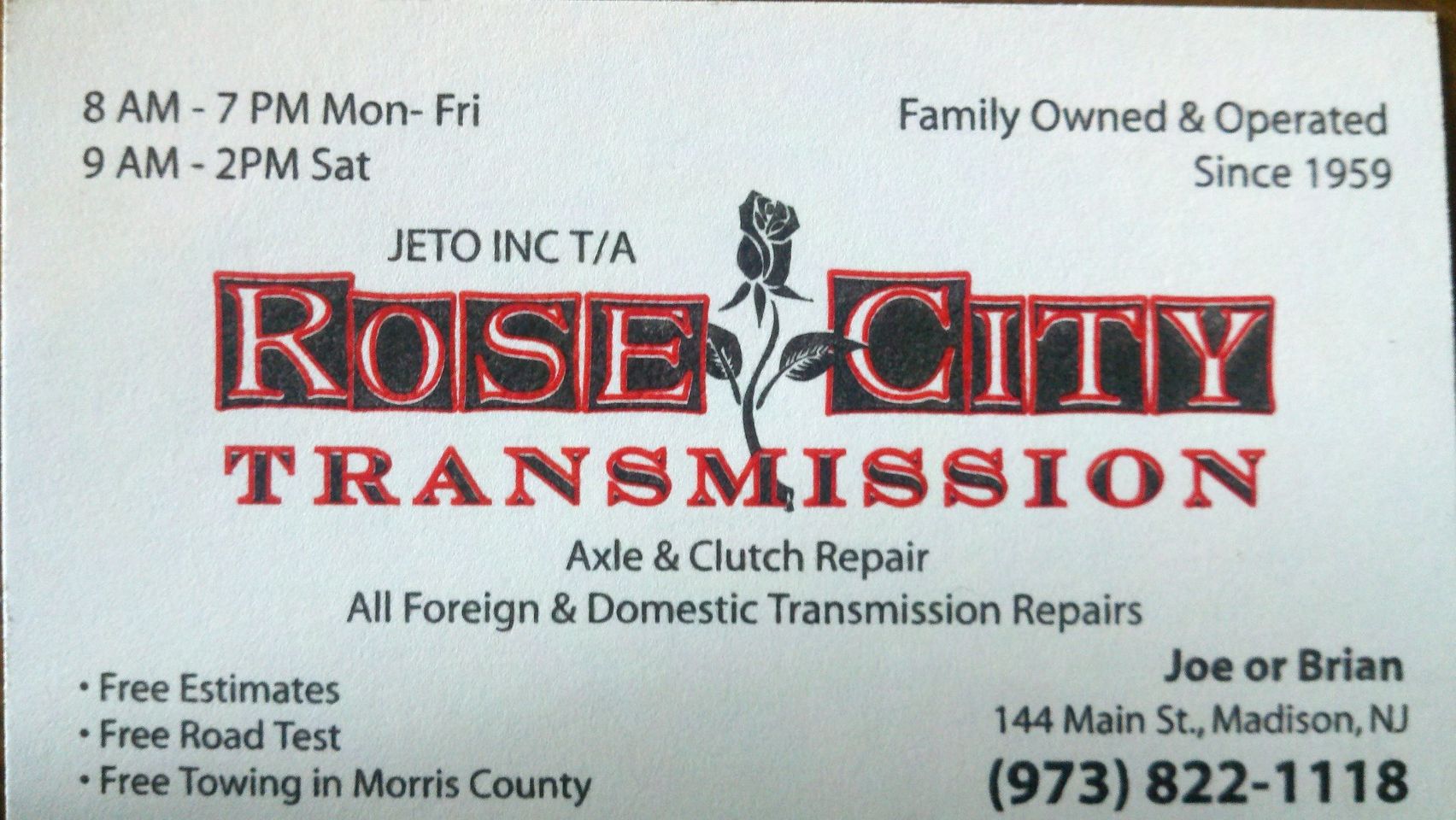 Rose City Transmission Morris County Economic Development Alliance