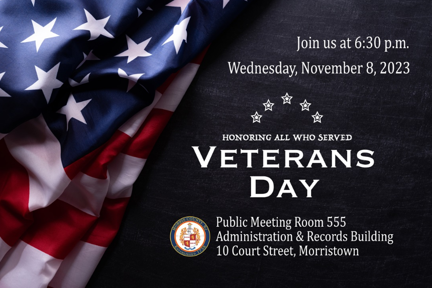 Morris County’s Upcoming Veterans Day Ceremonies November 2023