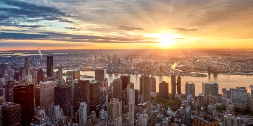 Sunrise over NYC / what's impacting your future travel