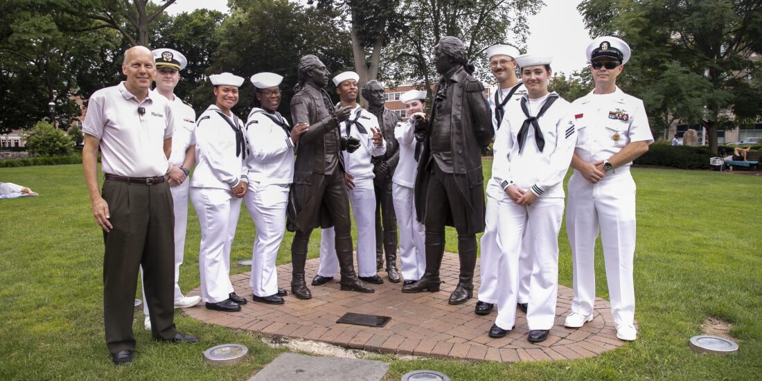USS New Jersey crew at the Morristown Green