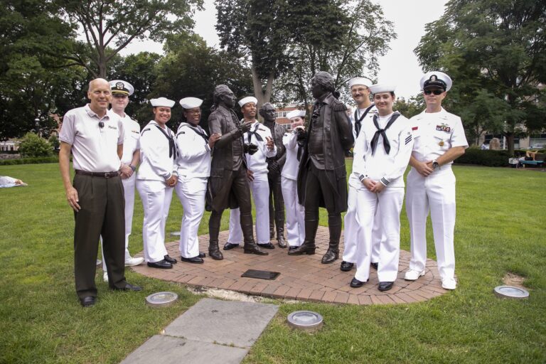 2024-07-24-uss-crew-visits-morris-county-1 USS New Jersey crew at the Morristown Green