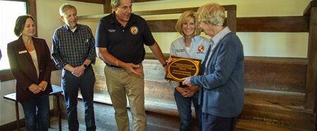 Plaque Dedicated at Historic Friends Meeting House in Randolph