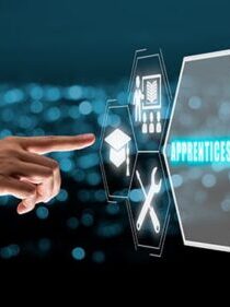 Apprenticeship concept, Business woman hand touching apprentices NJDOL Announces Statewide Apprenticeship Degree Initiative