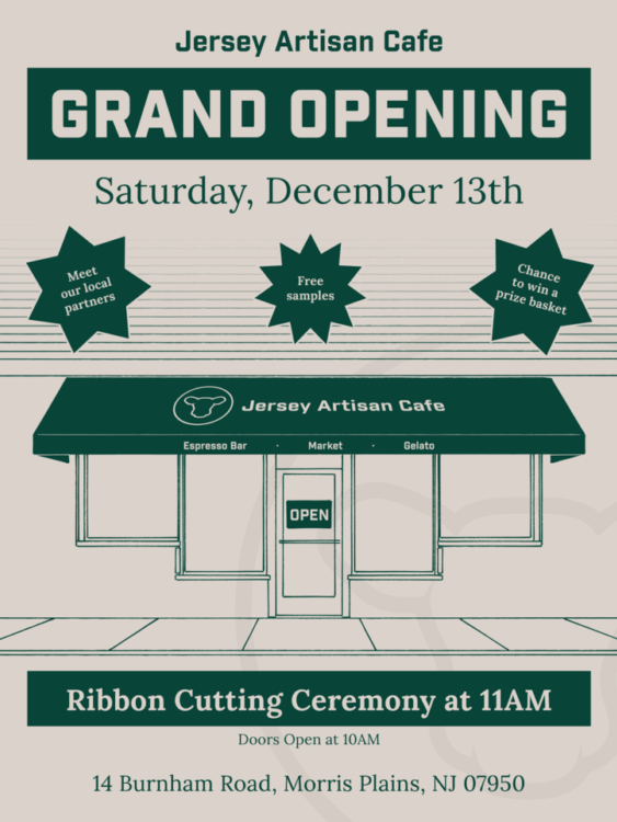 Jersey Artisan Café Sets Grand Opening for Dec. 13 Jersey Artisan Café Sets Grand Opening for Dec. 13