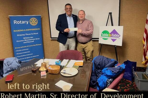 Morristown Rotary Awards $7,500 Grant to Table to Table to Expand “Food Rescue Heroes”