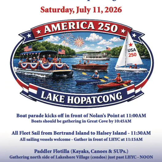 Celebrate America’s 250th Birthday on Lake Hopatcong July 11