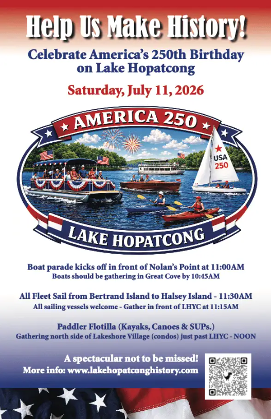 Celebrate America’s 250th Birthday on Lake Hopatcong July 11 Celebrate America’s 250th Birthday on Lake Hopatcong July 11