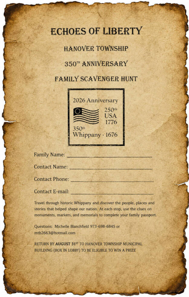 Echoes of Liberty Scavenger Hunt Invites Participants to Discover Hanover Township’s Revolutionary Past Echoes of Liberty Scavenger Hunt Invites Participants to Discover Hanover Township's Revolutionary Past