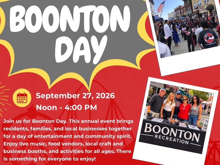 Boonton Day Comes to Historic Main Street - September 27, 2026